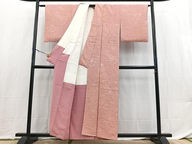平和屋着物■上質な小紋　風景シルエット　正絹　逸品　BAAX9158yc