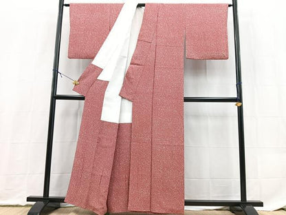 平和屋着物■上質な小紋　霞文　たたき染め　正絹　逸品　BAAX9162yc