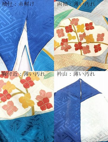 平和屋着物■豪華振袖　草花文　金銀彩　正絹　逸品　BAAX9164yc