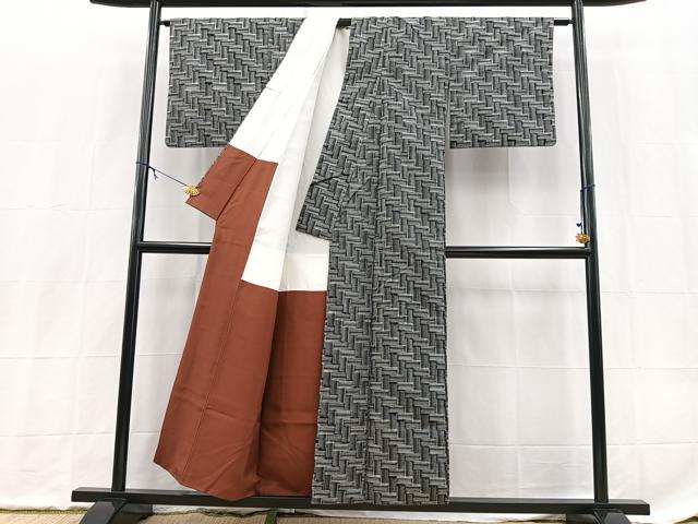 平和屋着物■上質な紬　檜垣文　正絹　逸品　BAAX9167yc