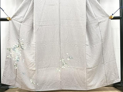平和屋着物■訪問着　友禅　枝花文　たたき染め　正絹　逸品　未使用　BAAX9169yc