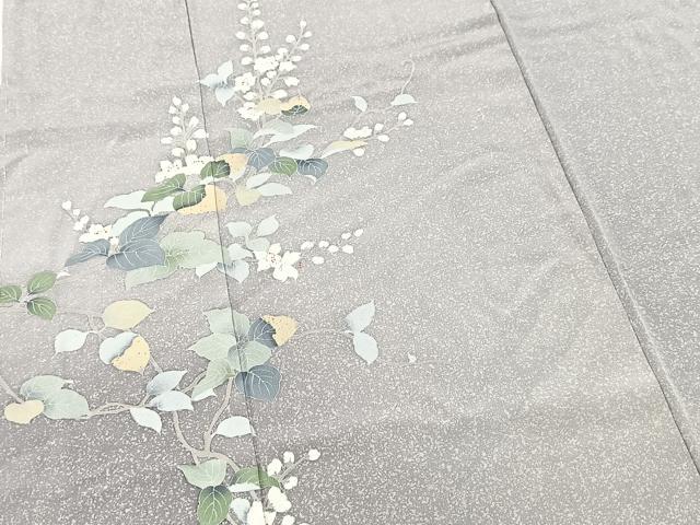 平和屋着物■訪問着　友禅　枝花文　たたき染め　正絹　逸品　未使用　BAAX9169yc