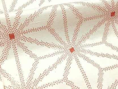 平和屋着物■上質な紬　麻の葉文様　正絹　逸品　BAAX9170yc
