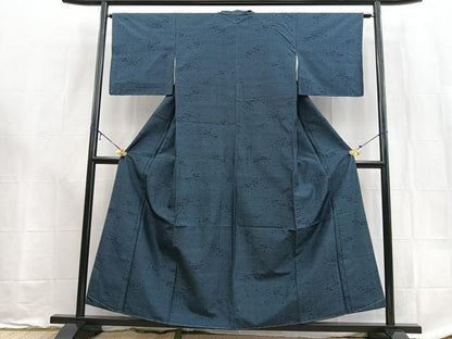 平和屋着物■上質な紬　幾何学文様　正絹　逸品　未使用　BAAX9181yc