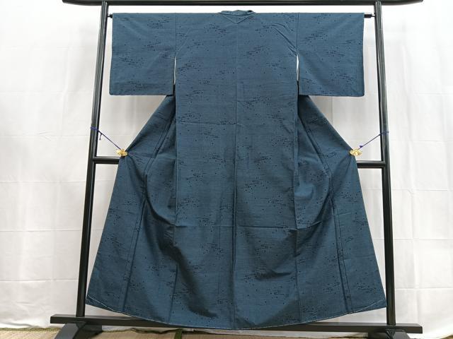 平和屋着物■上質な紬　幾何学文様　正絹　逸品　未使用　BAAX9181yc
