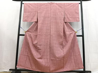 平和屋着物■上質な紬　間道　正絹　逸品　BAAX9183yc