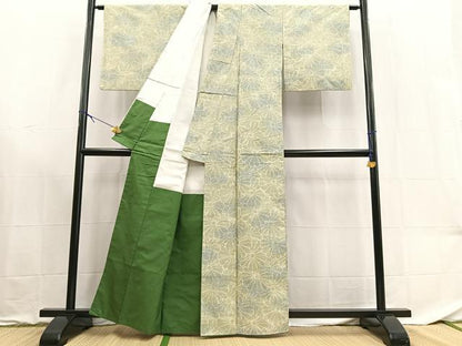 平和屋着物■上質な紬　菊尽くし　正絹　逸品　BAAX9185yc