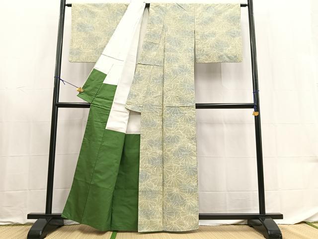 平和屋着物■上質な紬　菊尽くし　正絹　逸品　BAAX9185yc