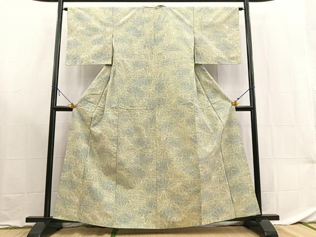 平和屋着物■上質な紬　菊尽くし　正絹　逸品　BAAX9185yc