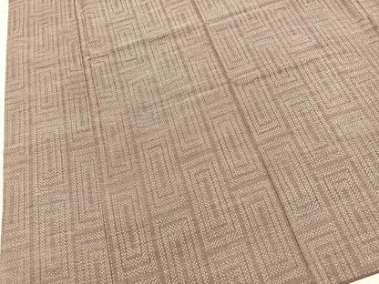 平和屋着物■上質な紬　幾何学文様　正絹　逸品　BAAX9186yc