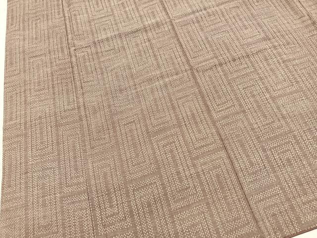 平和屋着物■上質な紬　幾何学文様　正絹　逸品　BAAX9186yc