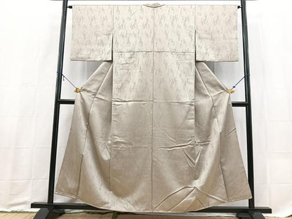 平和屋着物■上質な色無地　墨流し地紋　潤色　正絹　逸品　BAAX9199yc