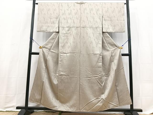 平和屋着物■上質な色無地　墨流し地紋　潤色　正絹　逸品　BAAX9199yc