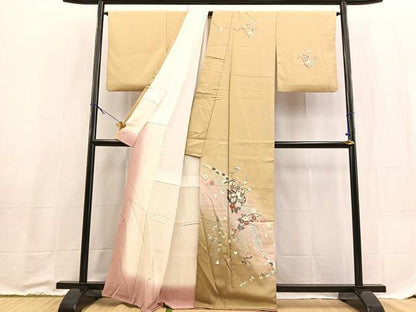 平和屋着物■訪問着　御所車花文　暈し染め　金彩　正絹　逸品　BAAX9200yc