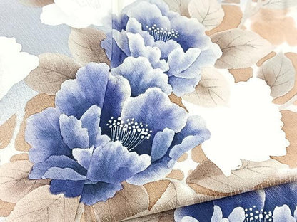 平和屋着物■訪問着　手描き　地紙花文　暈し染め　正絹　逸品　BAAX9201yc