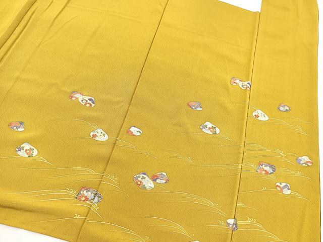 平和屋着物■服飾評論家　市田ひろみ監修　色無地　草色　正絹　逸品　BAAX9205yc
