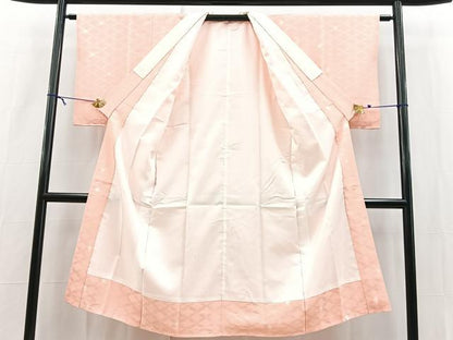 平和屋着物■長襦袢　袷　七宝文　正絹　逸品　未使用　BAAX9206yc