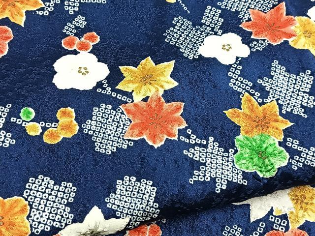 平和屋着物■上質な小紋　草花文　金彩　正絹　逸品　BAAX9207yc