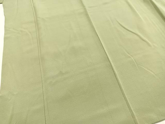 平和屋着物■上質な色無地　作家物　幻の染　岩石染　山葵色　やまと誂製　正絹　逸品　BAAX9217yc