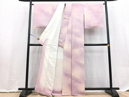 平和屋着物■上質な小紋　秋草文　暈し染め　正絹　逸品　BAAX9219yc