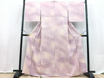 平和屋着物■上質な小紋　秋草文　暈し染め　正絹　逸品　BAAX9219yc