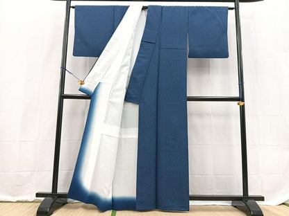 平和屋着物●江戸小紋　あられ文　洗える着物　BAAX9223yc