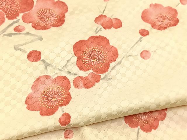 平和屋着物■小紋　枝梅文　洗える着物　BAAX9225yc