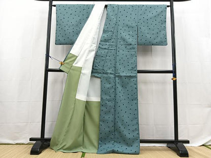 平和屋着物■小紋　舞葉文　洗える着物　BAAX9227yc