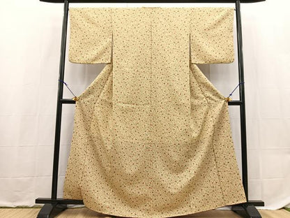 平和屋着物■小紋　桜散らし　洗える着物　BAAX9228yc