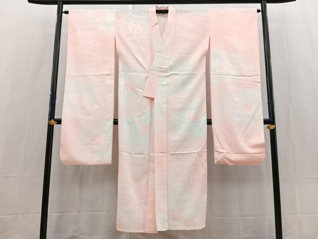 平和屋着物■振袖用長襦袢　無双仕立て　流水花地紋　暈し染め　洗える着物　BAAX9233yc