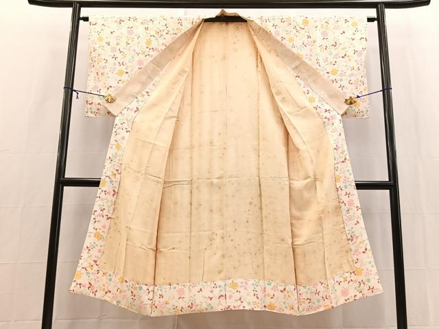 平和屋着物■長襦袢　袷　更紗花文　洗える着物　BAAX9234yc