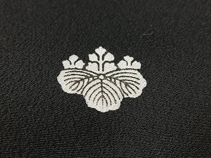 平和屋着物■黒留袖　流水花松文　金彩　洗える着物　BAAX9236yc