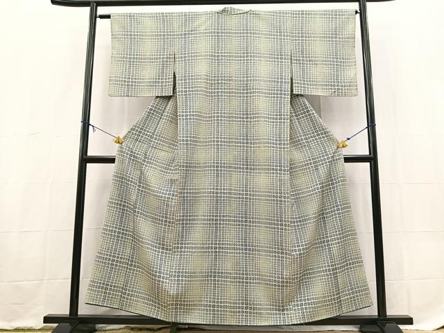 平和屋着物■小紋　幾何学花文　洗える着物　BAAX9242yc