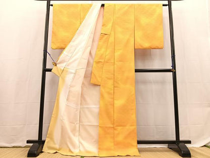 平和屋着物■小紋　菊花地紋　暈し染め　ロング丈　洗える着物　BAAX9245yc