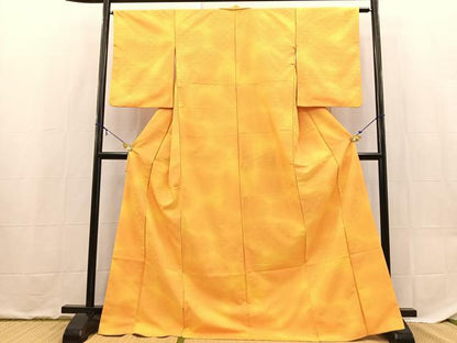 平和屋着物■小紋　菊花地紋　暈し染め　ロング丈　洗える着物　BAAX9245yc