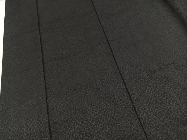 平和屋着物■色無地　石垣地紋　黒地　洗える着物　BAAX9250yc