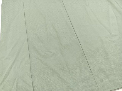 平和屋着物■色無地　紗綾形地紋　青磁鼠色　洗える着物　BAAX9258yc
