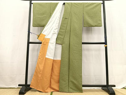 平和屋着物■小紋　こぼれ松葉文　洗える着物　BAAX9266yc