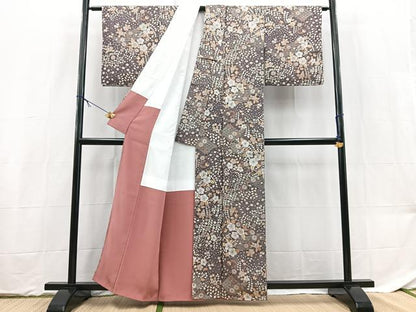 平和屋着物■小紋　辻が花　洗える着物　未使用　BAAX9268yc