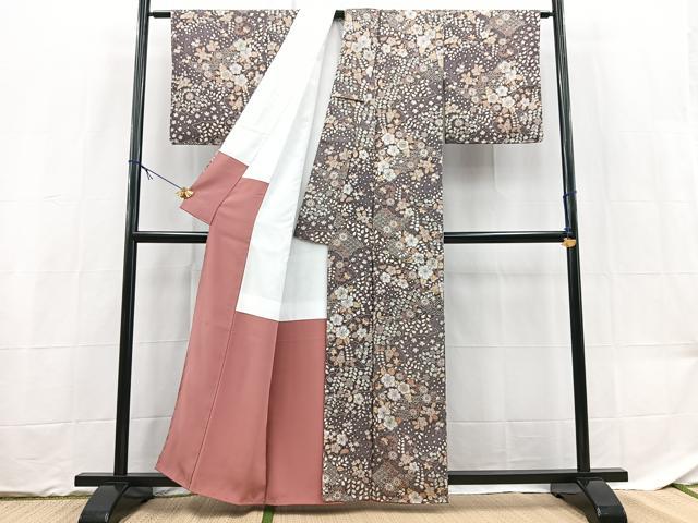 平和屋着物■小紋　辻が花　洗える着物　未使用　BAAX9268yc