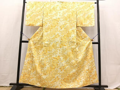 平和屋着物■小紋　草花文　洗える着物　BAAX9284yc