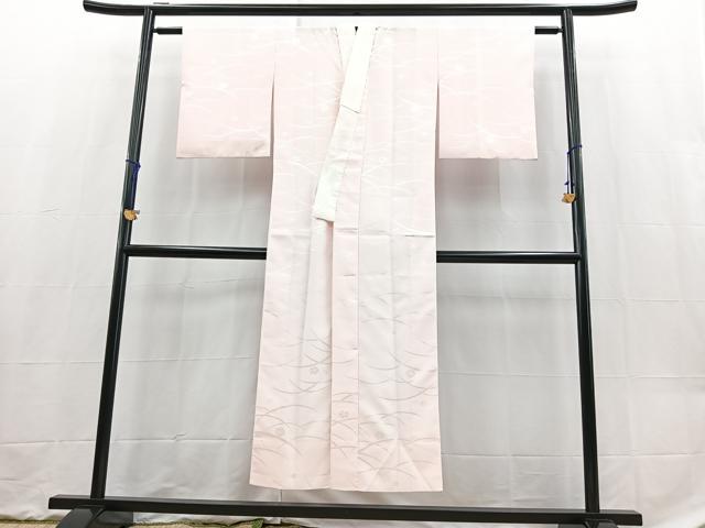 平和屋着物■長襦袢　無双仕立て　芝草花地紋　洗える着物　BAAX9286yc