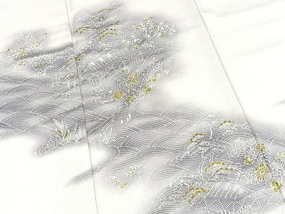 平和屋着物■訪問着　御所解花文　暈し染め　金彩　洗える着物　BAAX9287yc