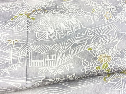 平和屋着物■訪問着　御所解花文　暈し染め　金彩　洗える着物　BAAX9287yc