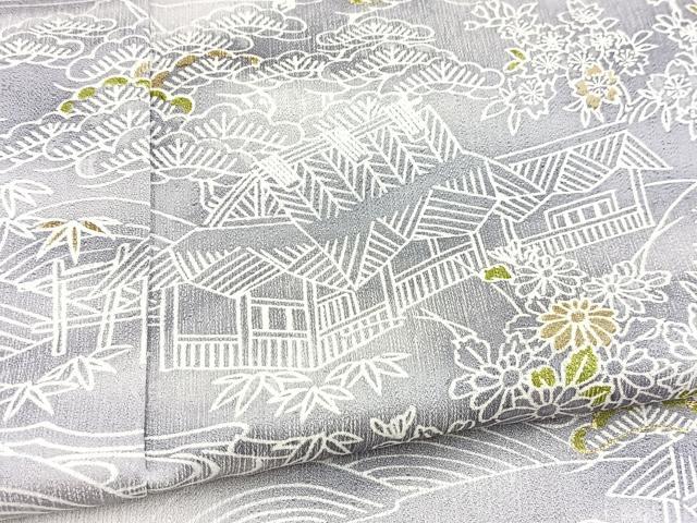 平和屋着物■訪問着　御所解花文　暈し染め　金彩　洗える着物　BAAX9287yc