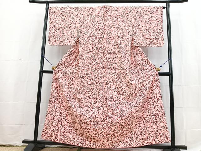 平和屋着物■小紋　薔薇尽くし　洗える着物　BAAX9289yc