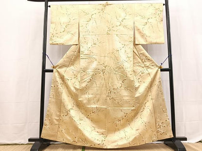 平和屋着物■小紋　枝梅文　暈し染め　金彩　洗える着物　BAAX9297yc