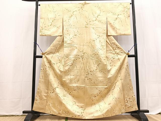 平和屋着物■小紋　枝梅文　暈し染め　金彩　洗える着物　BAAX9297yc