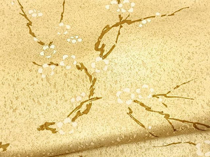 平和屋着物■小紋　枝梅文　暈し染め　金彩　洗える着物　BAAX9297yc