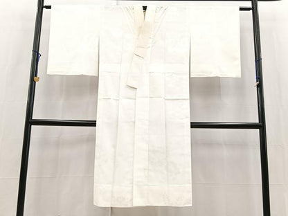 平和屋着物■長襦袢　無双仕立て　扇面花地紋　洗える着物　BAAX9298yc